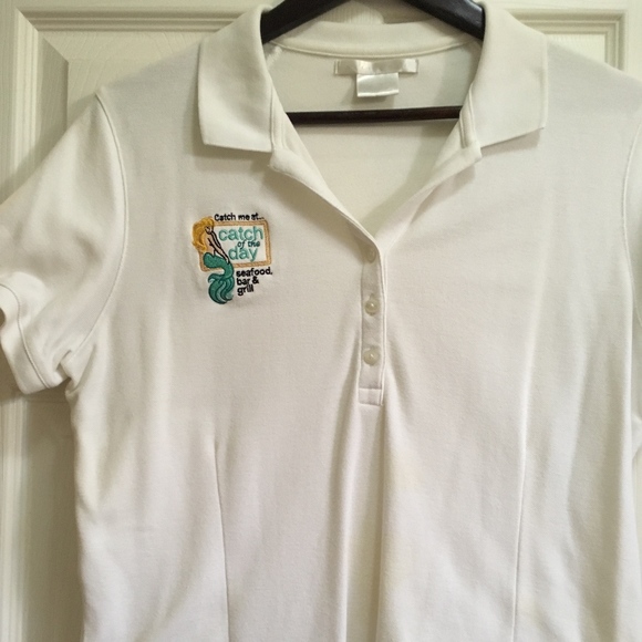 Nike Golf Tops - Nike Golf Polo Shirt Seafood Restaura w/Mermaid  M